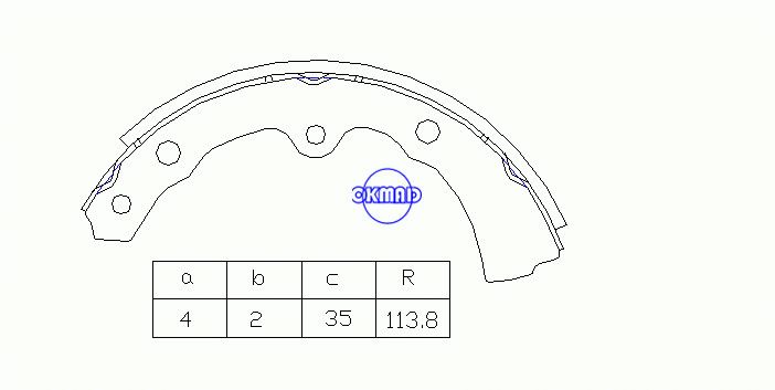 Sapatas de freio de tambor DAIHATSU ZEBRA OEM: 47410-87507-000 MK0031, OK-BS395